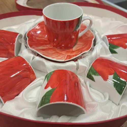 Coffee cups and saucers set of 12 pieces