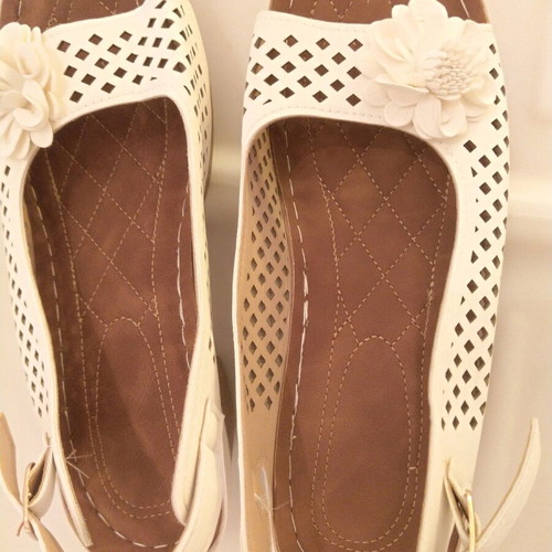 Women's white sandals size 41 new, anatomical and lightweight