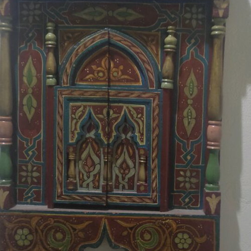 Arabesque wooden decor used, from Marrakesh