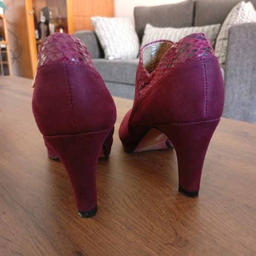 Mariamare heels new, size 36, 7.5 cm heel, burgundy