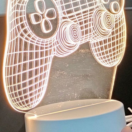 3D LED Transparent Gaming Controller Lamp sealed