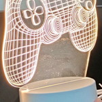 3D LED Transparent Gaming Controller Lamp sealed