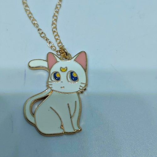 Artemis Sailor Moon vintage necklace like new with enamel