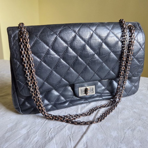 Chanel Reissue i flap μαύρη τσάντα ώμου μεταχειρισμένη