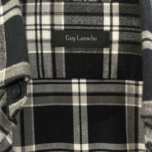 Guy Laroche Cotton Shirt like new, large size, black and white