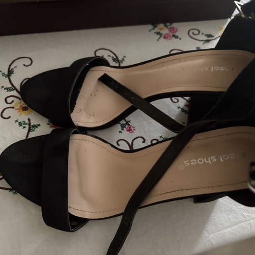 Black sandals size 39 used