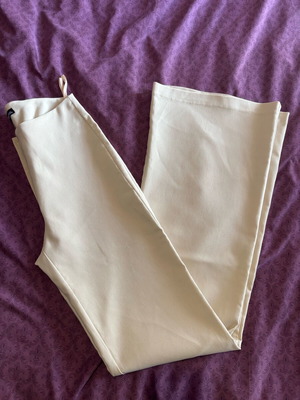 Beige fabric pants used, size S, slim fit for M