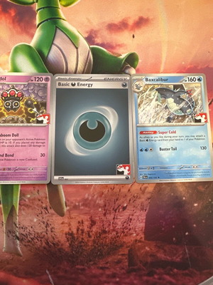 Pokemon κάρτες non holo από prize pack, σετ 3 τεμαχίων καινούργιο