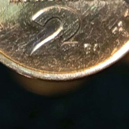 2 drachma coins like new with date error