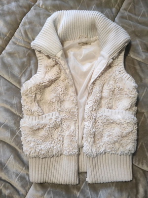 Αμάνικο γουνάκι μεταχειρισμένο, μπεζ, size M, Splendid