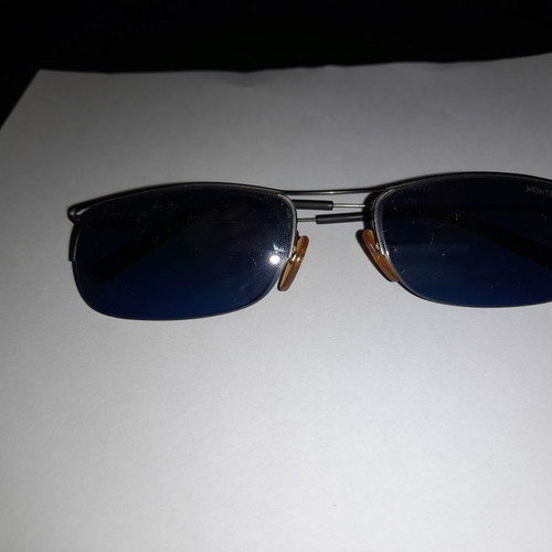 Mont Blanc Authentic Sunglasses New Italian with Blue Lens