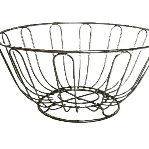 Vintage Wire Fruit Bowl Like New, Metal Mid-Century Design