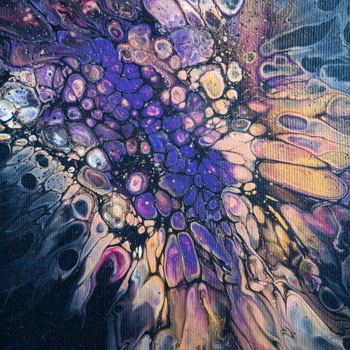 Abstract painting Psychedelic Splash new, acrylic pour