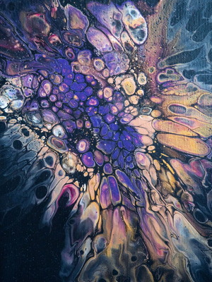 Abstract painting Psychedelic Splash new, acrylic pour