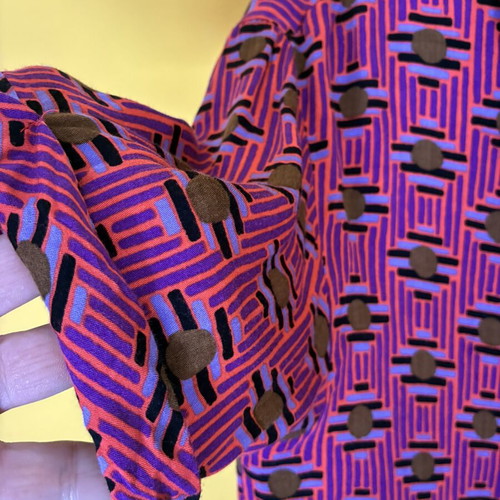 Zara TRF shirt with retro optical geometric print, excellent like-new condition
