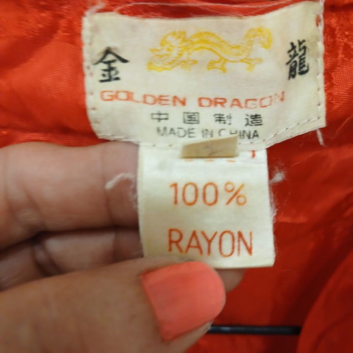 Golden Dragon red kimono size S like new, 100% rayon