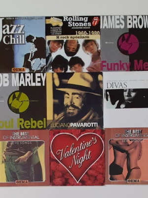 CDs with foreign songs Jazz, Soul, Rock, love songs, opera new, pack of 9