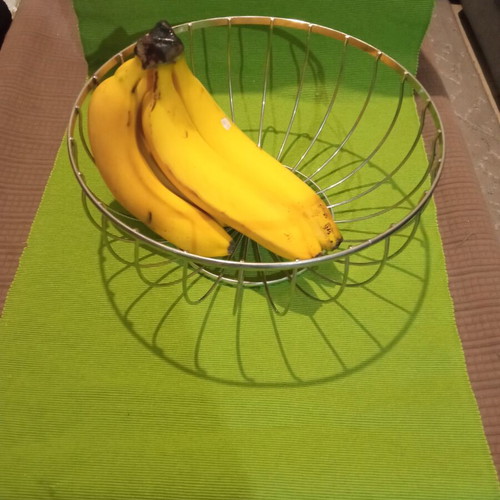 Metal fruit bowl used, large