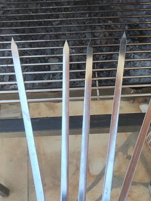 Λάμες inox για κεμπάπ σαν καινούργιες, πακέτο 22