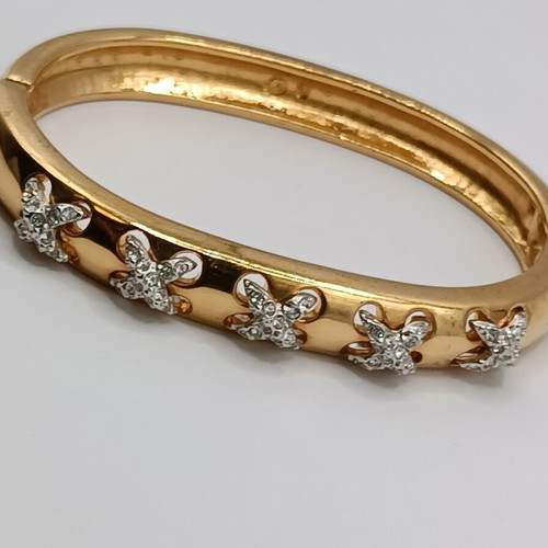 Swarovski vintage gold bracelet with crystals used