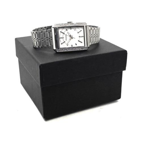 Fossil women's watch like new with 100 Swarovski crystals, steel, sapphire