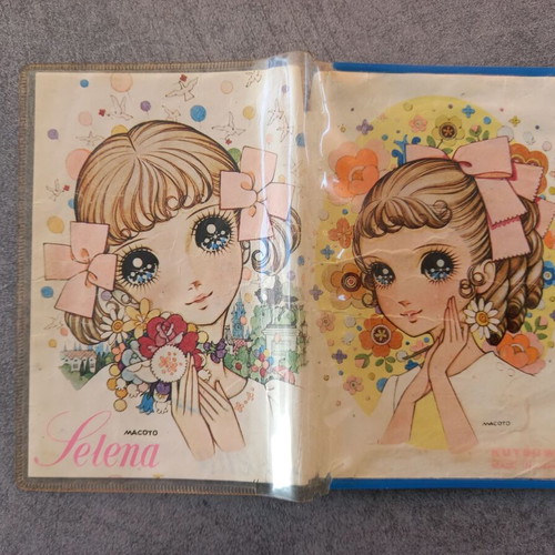 Vintage KUTSUWA Selena Plastic Case used, Macoto Takahashi Illustration