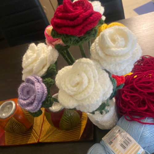 Crocheted flower bouquet new