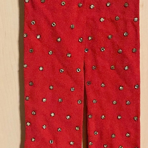 Crepe belt red new with rhinestone embroidery 1.90m adjustable