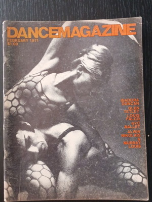 Dance Magazine February 1971 used, good condition