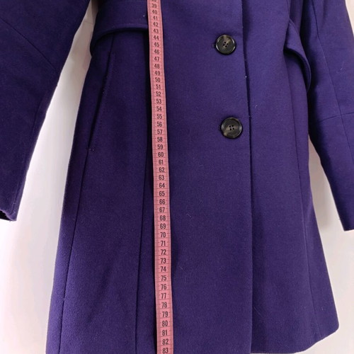 Sisley vintage wool coat, small size, purple