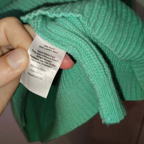 Talbots wool sweater 30% like new, green turquoise, small medium large