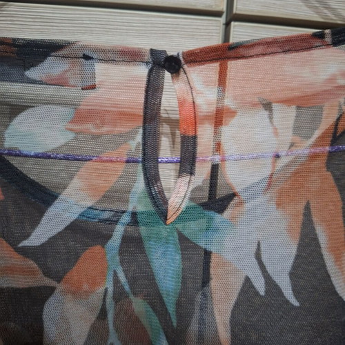 Sheer blouse with 3/4 ruffled sleeves like new, multicolor, size 4XL