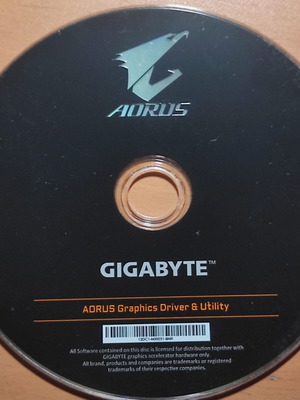 Gigabyte Aorus Graphics Driver & Utility CD σαν καινούργιο