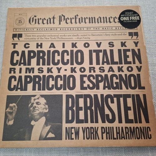 Tchaikovsky Rimsky-Korsakov Bernstein Capriccio Italien Capriccio Espagnol LP like new