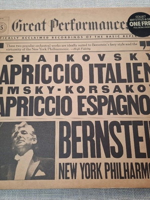 Tchaikovsky Rimsky-Korsakov Bernstein Capriccio Italien Capriccio Espagnol LP like new