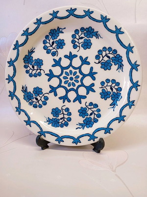 Ceramica Olympia SA collectible plate used, Greek porcelain