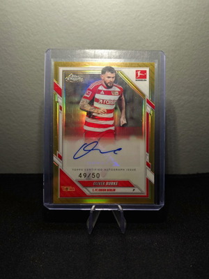 Oliver Burke Auto /50 Topps Chrome Bundesliga 2025-26 Union Berlin card