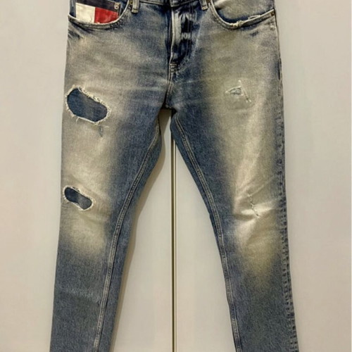 Tommy Jeans men's W29 blue faded with patches, like new