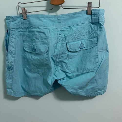 Women's casual shorts used, blue turquoise, with pockets