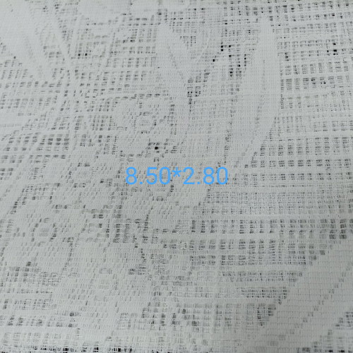 Curtain fabric lace white new 8.50x2.80