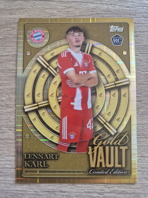 Lennart Karl 2025-26 Topps Gold Vault Limited Edition Rookie card #GV-3