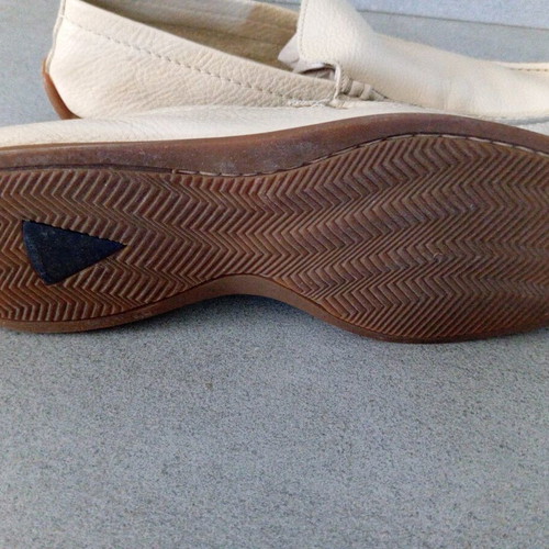 Leather shoes size 45 like new, beige loafers