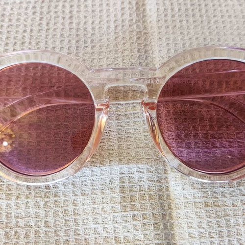 Solo-Solis NDL5549 sunglasses new, pink transparent frame