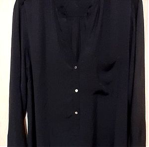 Ζara γυναικείο πουκαμισο μαύρο XL