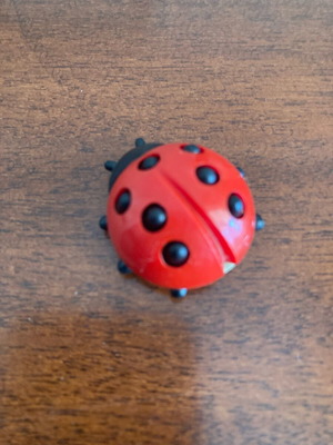 Lucky Beetle μαγνήτης σαν καινούργιο, κόκκινο και μαύρο πλαστικό
