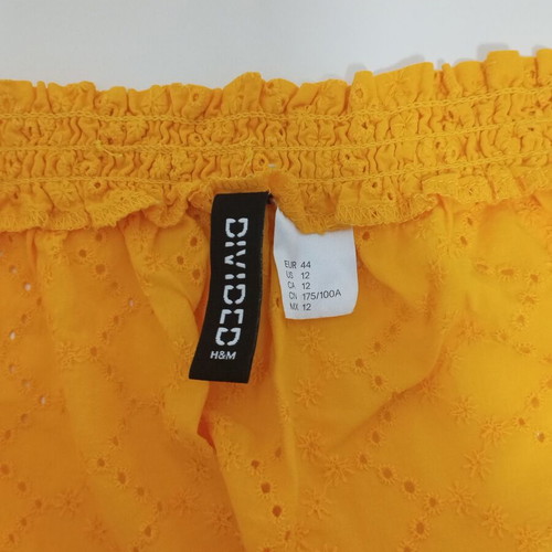 H&M top used, yellow, off the shoulders, size XXL