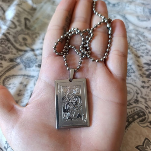 King stainless steel men's necklace
