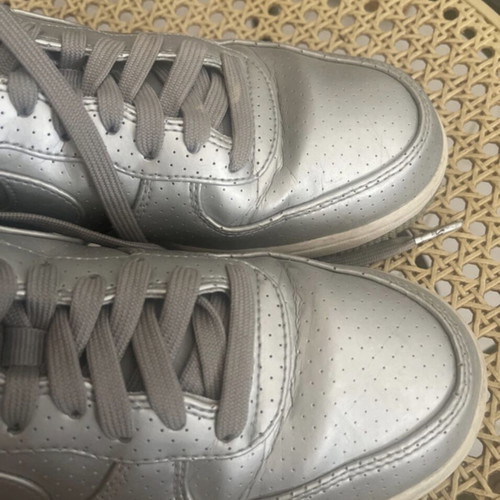 Nike Airforce 1 sneakers, silver, size 41