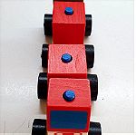  Παιδικό - βρεφικό διαδραστικό και εκπαιδευτικό παιχνίδι, Ξύλινο τρενάκι