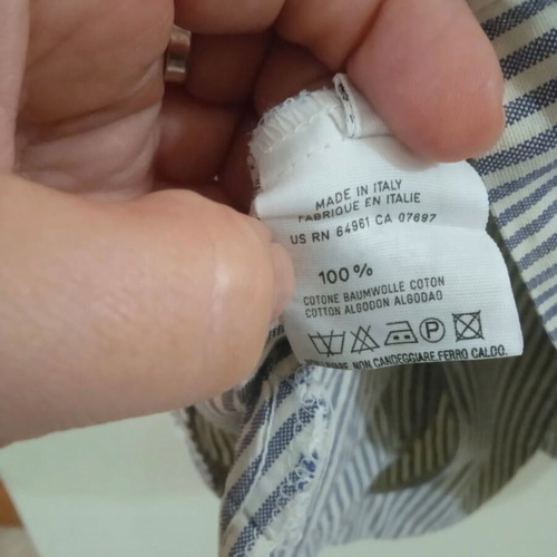 Benetton short-sleeve vintage jacket used, size M, white and blue